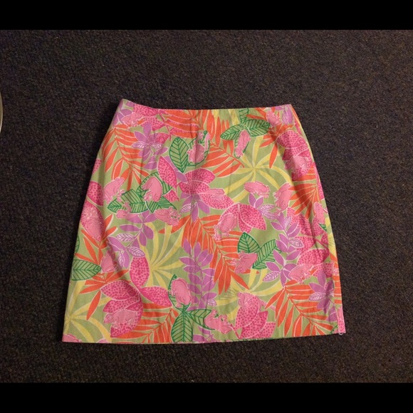 Lilly Pulitzer Dresses & Skirts - Lilly Pulitzer Bottoms Up Frog Flower Skirt 4